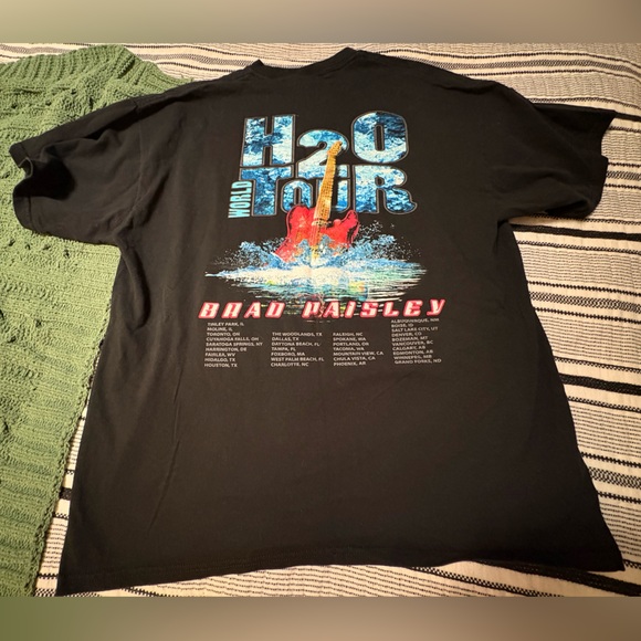 Brad Paisley 2010 H2O World Tour Concert‎ T-Shirt XL Black Gildan - Picture 4 of 4